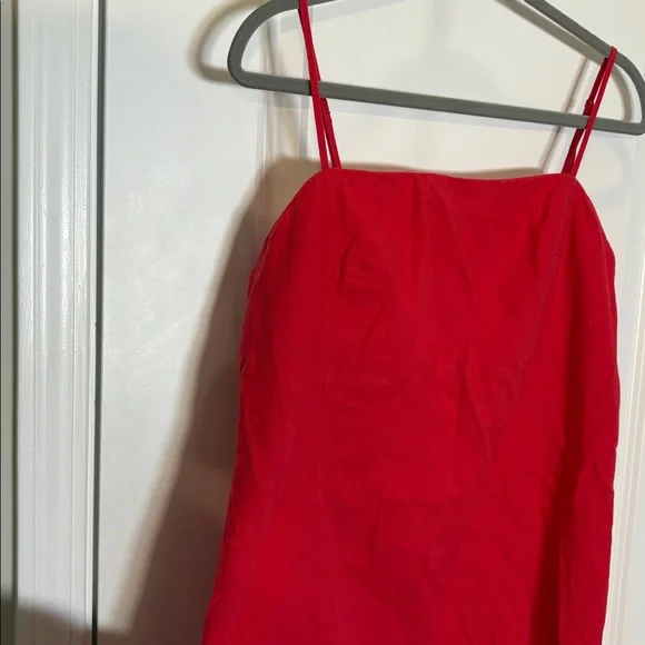 GAP Linen Blend Red Mini Dress for Women Slipper Red Large Petite - Picture 3 of 6
